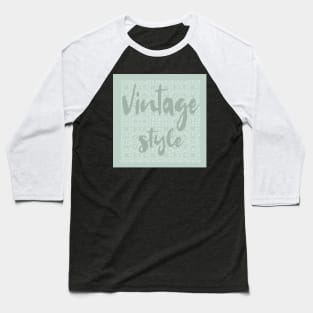 Vintage Style Mint Green Pattern Baseball T-Shirt